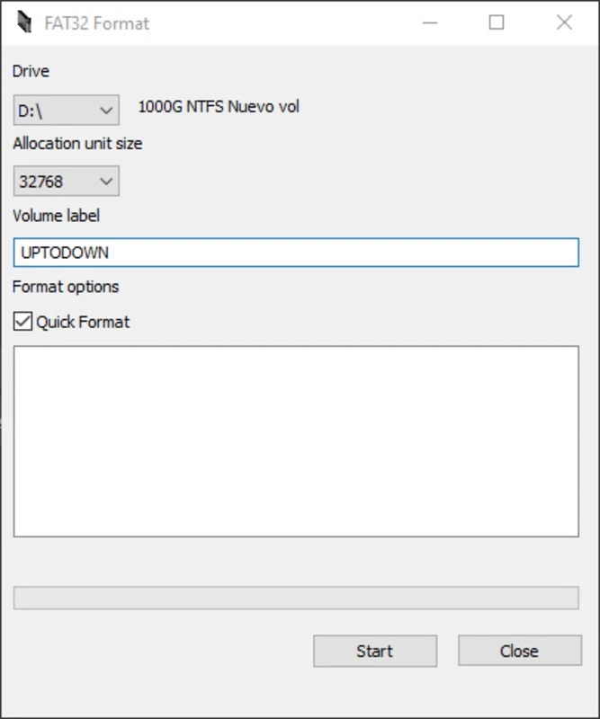 FAT32Format — στιγμιότυπο οθόνης 1