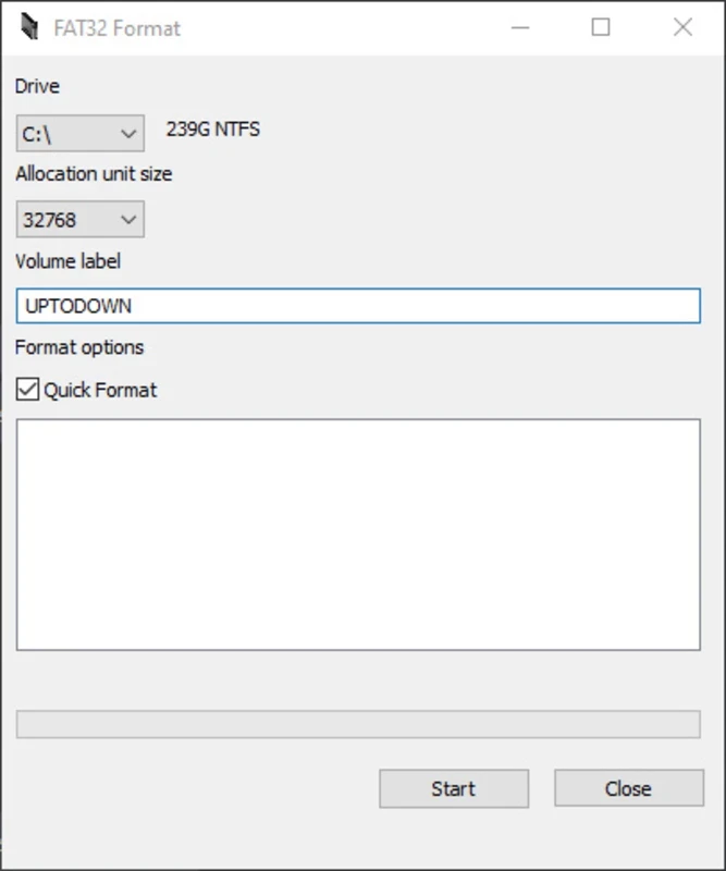 FAT32Format — στιγμιότυπο οθόνης 2
